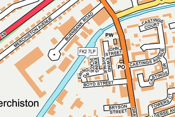 FK2 7LP map - OS OpenMap – Local (Ordnance Survey)