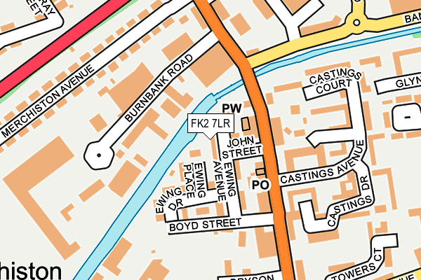 FK2 7LR map - OS OpenMap – Local (Ordnance Survey)