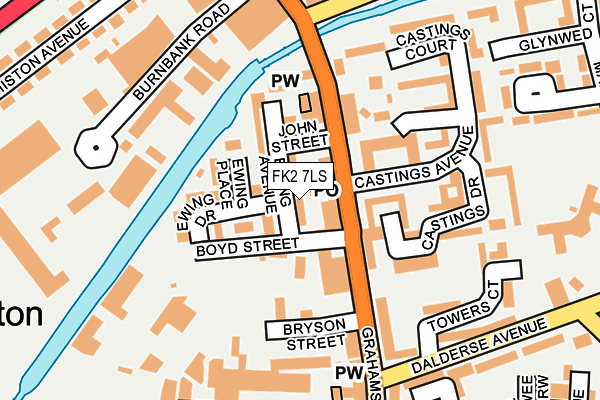 FK2 7LS map - OS OpenMap – Local (Ordnance Survey)