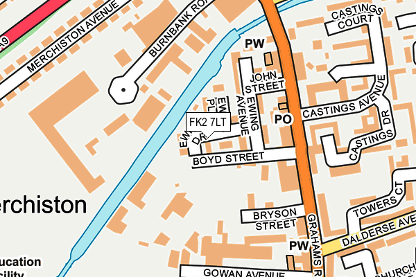 FK2 7LT map - OS OpenMap – Local (Ordnance Survey)