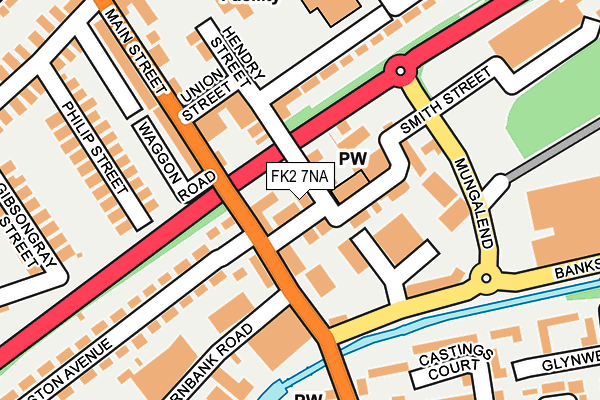 FK2 7NA map - OS OpenMap – Local (Ordnance Survey)