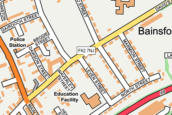 FK2 7NJ map - OS OpenMap – Local (Ordnance Survey)