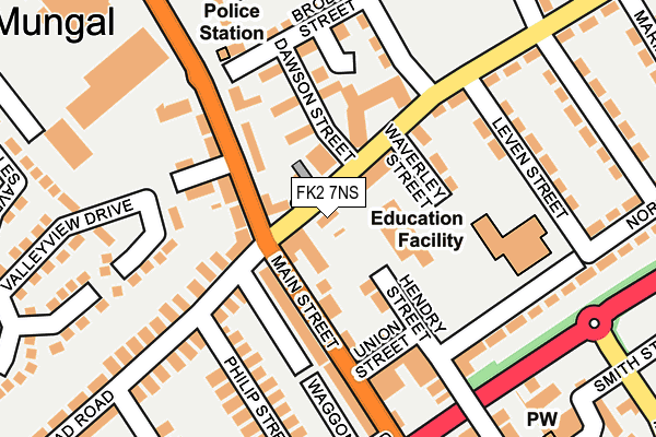 FK2 7NS map - OS OpenMap – Local (Ordnance Survey)