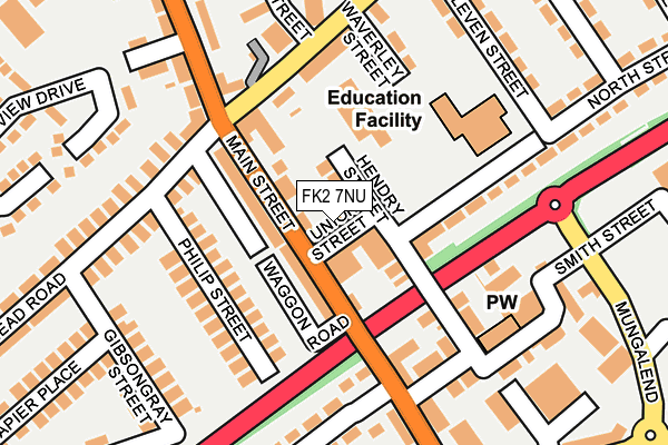 FK2 7NU map - OS OpenMap – Local (Ordnance Survey)