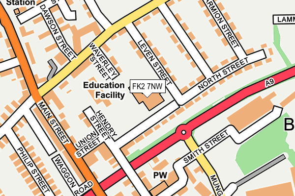 FK2 7NW map - OS OpenMap – Local (Ordnance Survey)