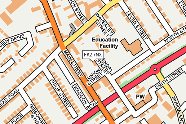 FK2 7NX map - OS OpenMap – Local (Ordnance Survey)