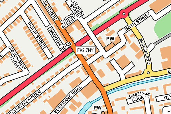 FK2 7NY map - OS OpenMap – Local (Ordnance Survey)