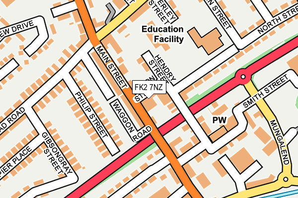 FK2 7NZ map - OS OpenMap – Local (Ordnance Survey)