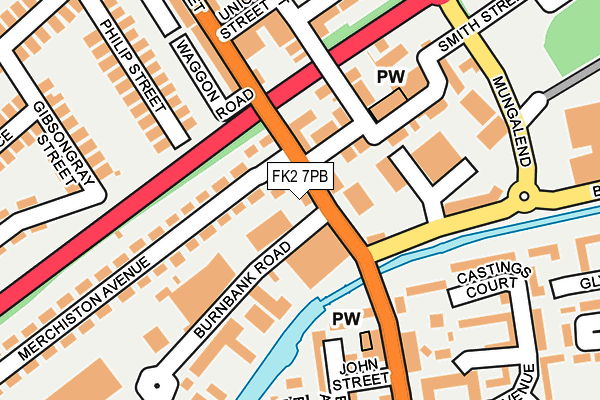 FK2 7PB map - OS OpenMap – Local (Ordnance Survey)