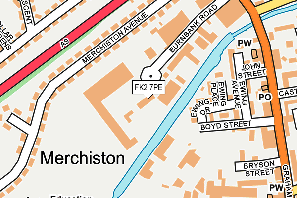 FK2 7PE map - OS OpenMap – Local (Ordnance Survey)