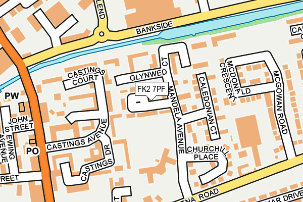 FK2 7PF map - OS OpenMap – Local (Ordnance Survey)