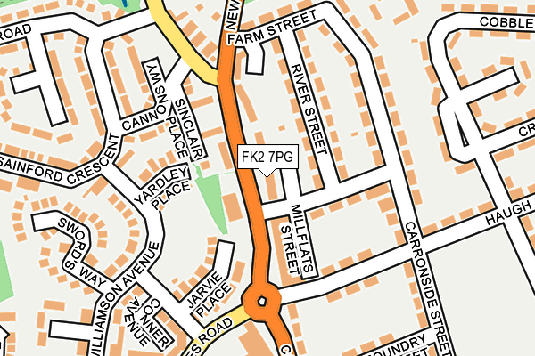 FK2 7PG map - OS OpenMap – Local (Ordnance Survey)