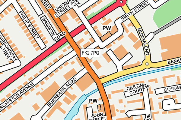FK2 7PQ map - OS OpenMap – Local (Ordnance Survey)