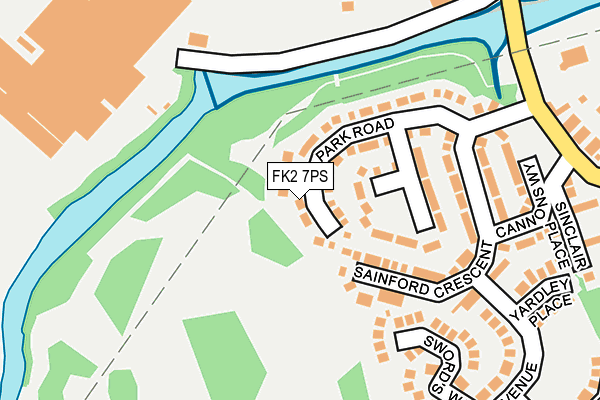 FK2 7PS map - OS OpenMap – Local (Ordnance Survey)