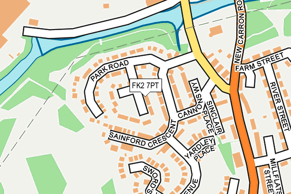 FK2 7PT map - OS OpenMap – Local (Ordnance Survey)