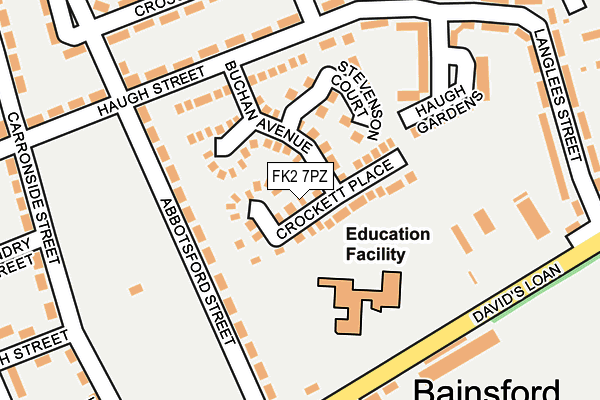 FK2 7PZ map - OS OpenMap – Local (Ordnance Survey)