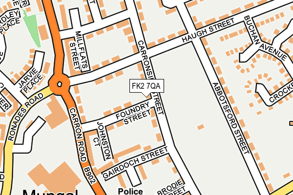 FK2 7QA map - OS OpenMap – Local (Ordnance Survey)