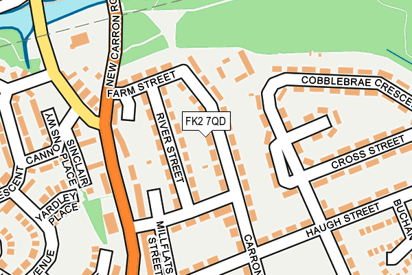 FK2 7QD map - OS OpenMap – Local (Ordnance Survey)