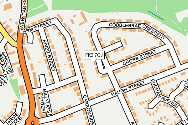 FK2 7QJ map - OS OpenMap – Local (Ordnance Survey)