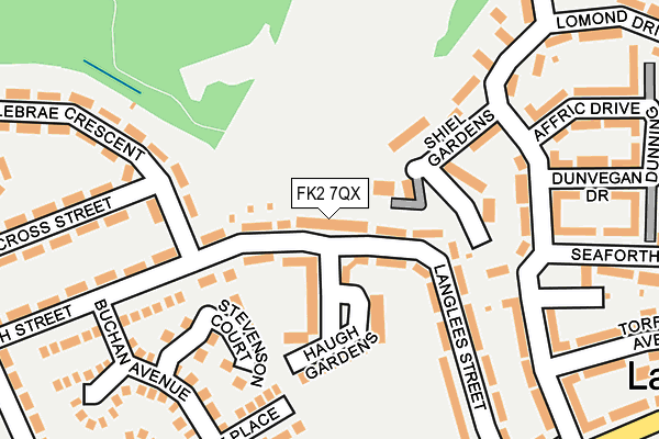 FK2 7QX map - OS OpenMap – Local (Ordnance Survey)