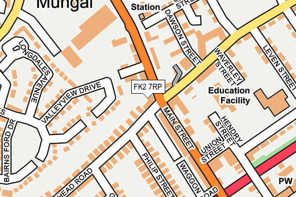 FK2 7RP map - OS OpenMap – Local (Ordnance Survey)