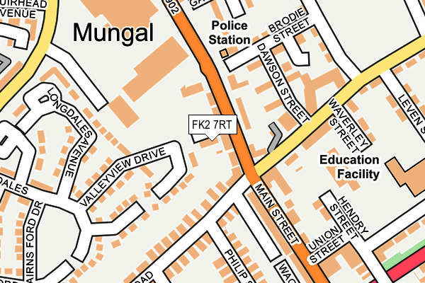 FK2 7RT map - OS OpenMap – Local (Ordnance Survey)
