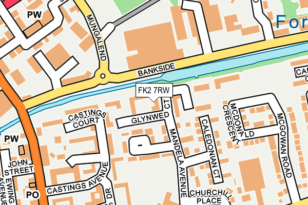 FK2 7RW map - OS OpenMap – Local (Ordnance Survey)