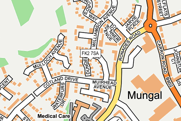 FK2 7SA map - OS OpenMap – Local (Ordnance Survey)