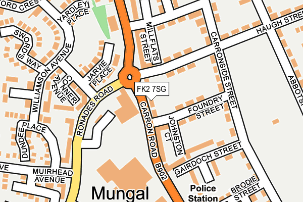 FK2 7SG map - OS OpenMap – Local (Ordnance Survey)