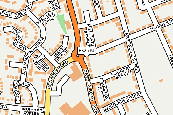 FK2 7SJ map - OS OpenMap – Local (Ordnance Survey)