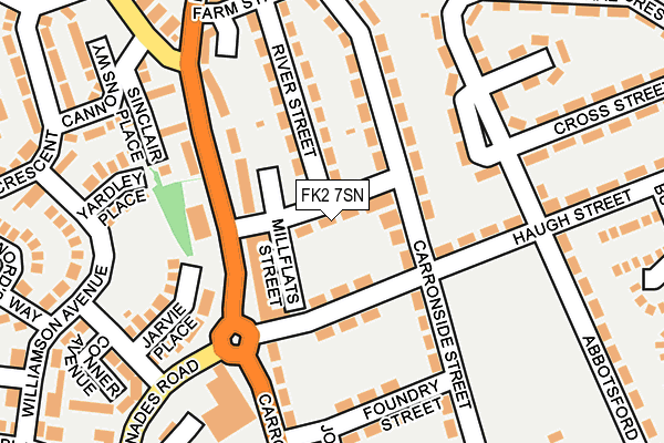 FK2 7SN map - OS OpenMap – Local (Ordnance Survey)