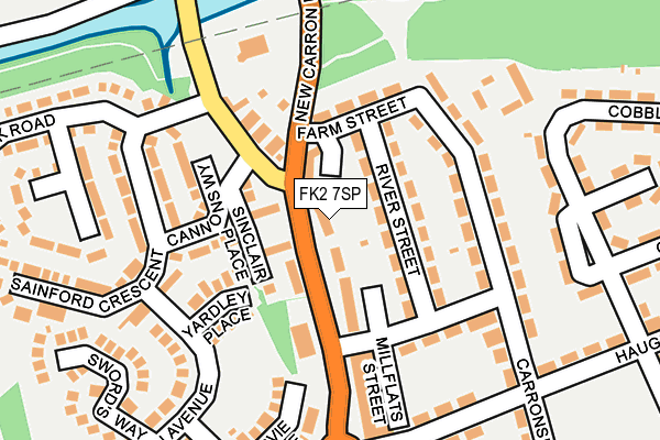 FK2 7SP map - OS OpenMap – Local (Ordnance Survey)