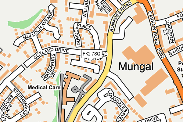 FK2 7SQ map - OS OpenMap – Local (Ordnance Survey)