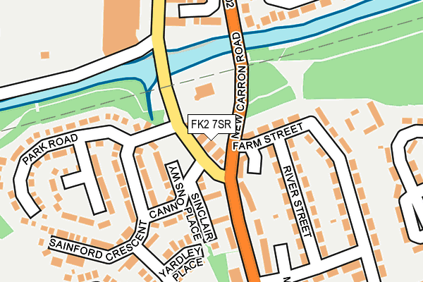 FK2 7SR map - OS OpenMap – Local (Ordnance Survey)