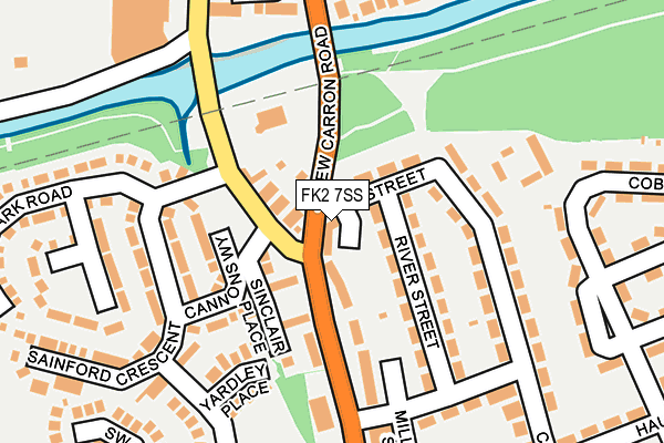 FK2 7SS map - OS OpenMap – Local (Ordnance Survey)