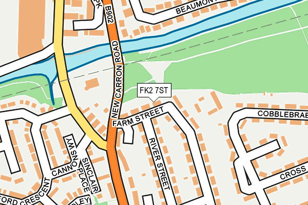 FK2 7ST map - OS OpenMap – Local (Ordnance Survey)