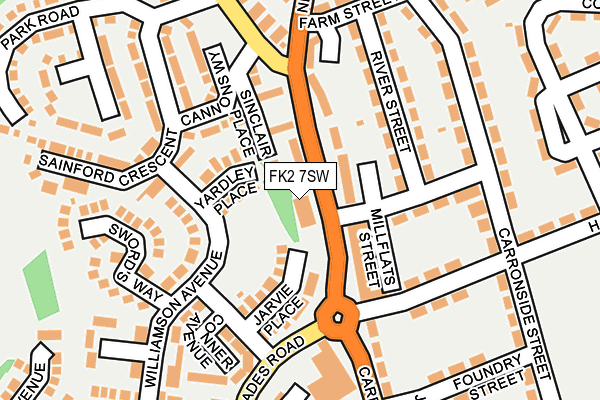 FK2 7SW map - OS OpenMap – Local (Ordnance Survey)
