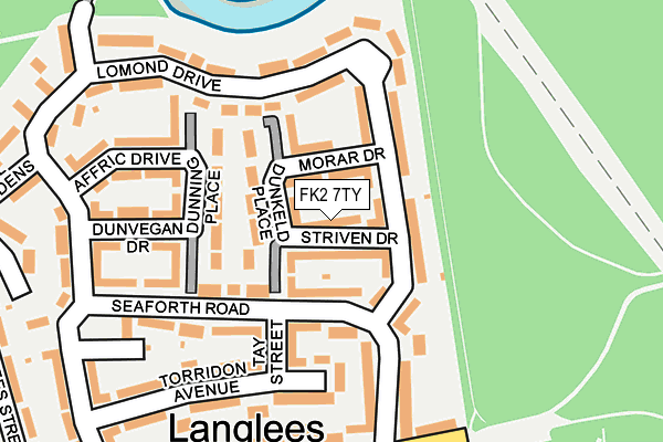 FK2 7TY map - OS OpenMap – Local (Ordnance Survey)