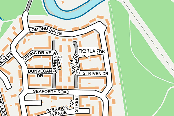 FK2 7UA map - OS OpenMap – Local (Ordnance Survey)