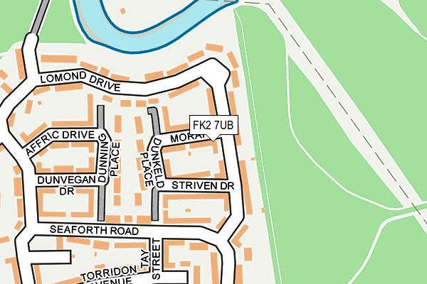 FK2 7UB map - OS OpenMap – Local (Ordnance Survey)