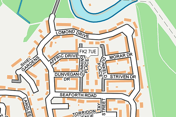 FK2 7UE map - OS OpenMap – Local (Ordnance Survey)