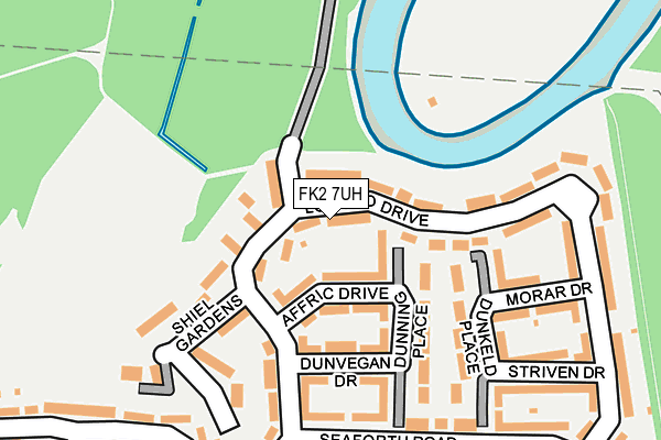 FK2 7UH map - OS OpenMap – Local (Ordnance Survey)