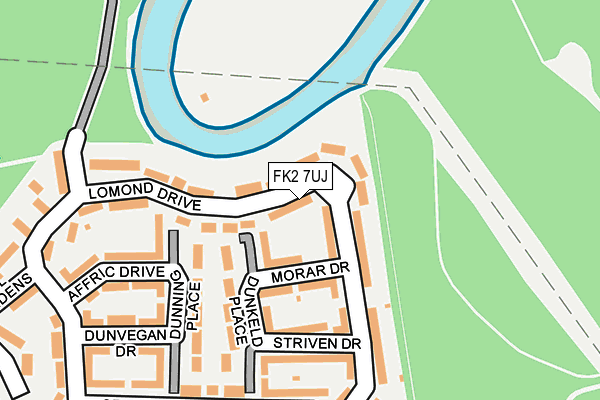 FK2 7UJ map - OS OpenMap – Local (Ordnance Survey)