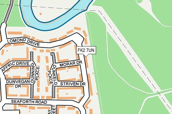 FK2 7UN map - OS OpenMap – Local (Ordnance Survey)