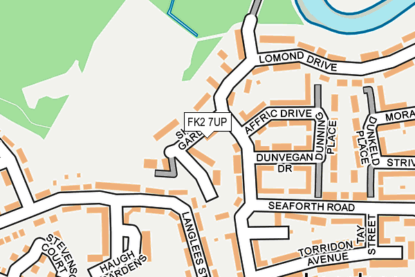 FK2 7UP map - OS OpenMap – Local (Ordnance Survey)