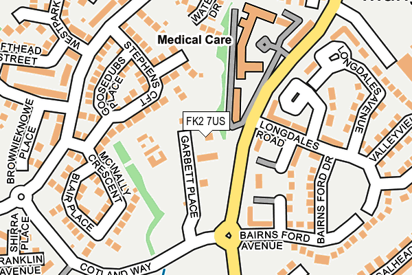 FK2 7US map - OS OpenMap – Local (Ordnance Survey)