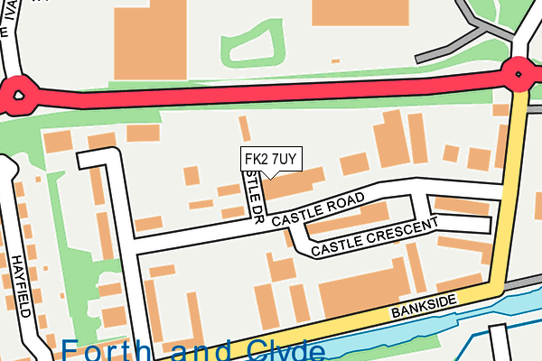 FK2 7UY map - OS OpenMap – Local (Ordnance Survey)