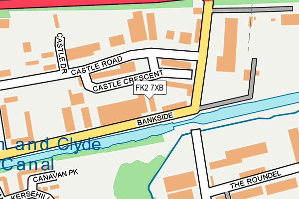 FK2 7XB map - OS OpenMap – Local (Ordnance Survey)