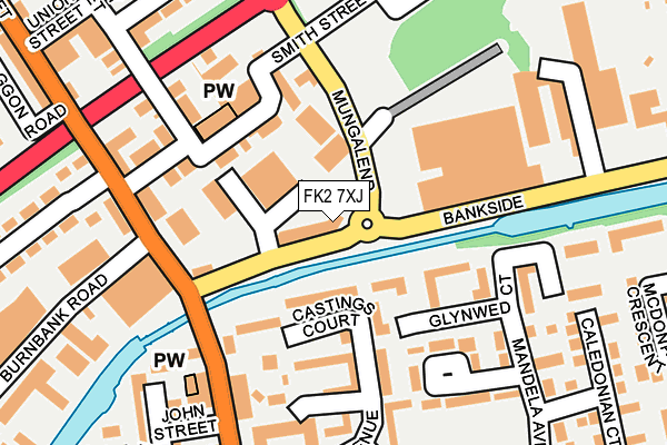 FK2 7XJ map - OS OpenMap – Local (Ordnance Survey)