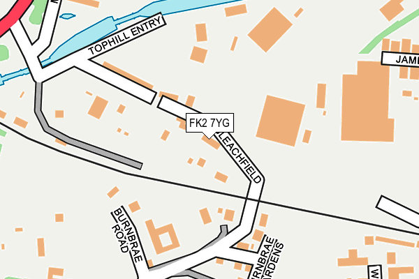 FK2 7YG map - OS OpenMap – Local (Ordnance Survey)